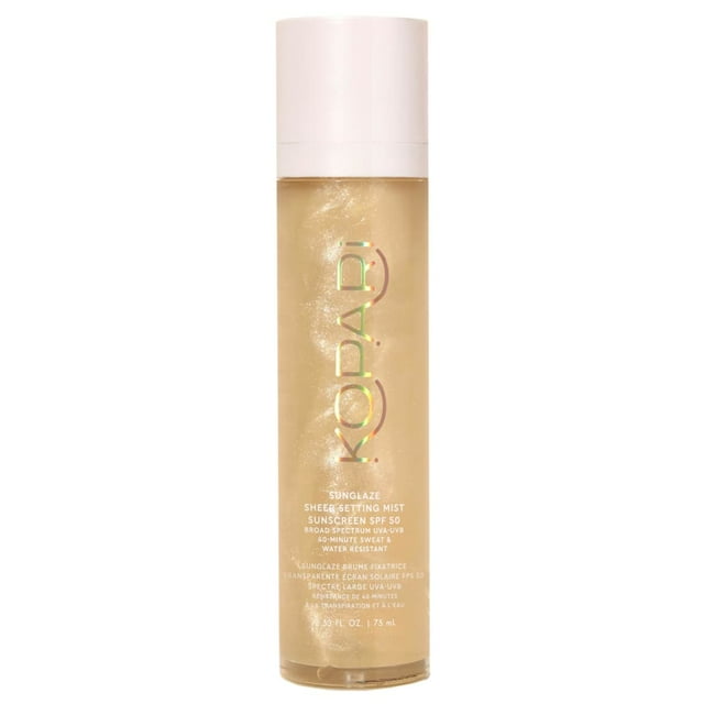 Kopari Sunglaze Sheer Setting Mist Sunscreen Spf 50 Es Un Spray Ultrafino Y Liviano Que Hidrata, Ilumina Y Protege. Fija El Maquillaje Sin Esfuerzo Y Deja Un Brillo Radiante Para Un Rostro Impecable.