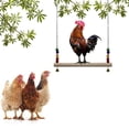 thumbnail image 3 of Set of 2 Chicken Swing Wooden Perch Stand Exercise Toy for Hens Large Birds Budgie, 3 of 8