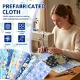 thumbnail image 3 of Cotton Fabric Squares 117 Pcs 5x5 Inch Precut Quilt Squares Charm Pack Assorted Floral Patterns for Sewing DIY Quilting Patchwork Beginners-blue-, 3 of 11