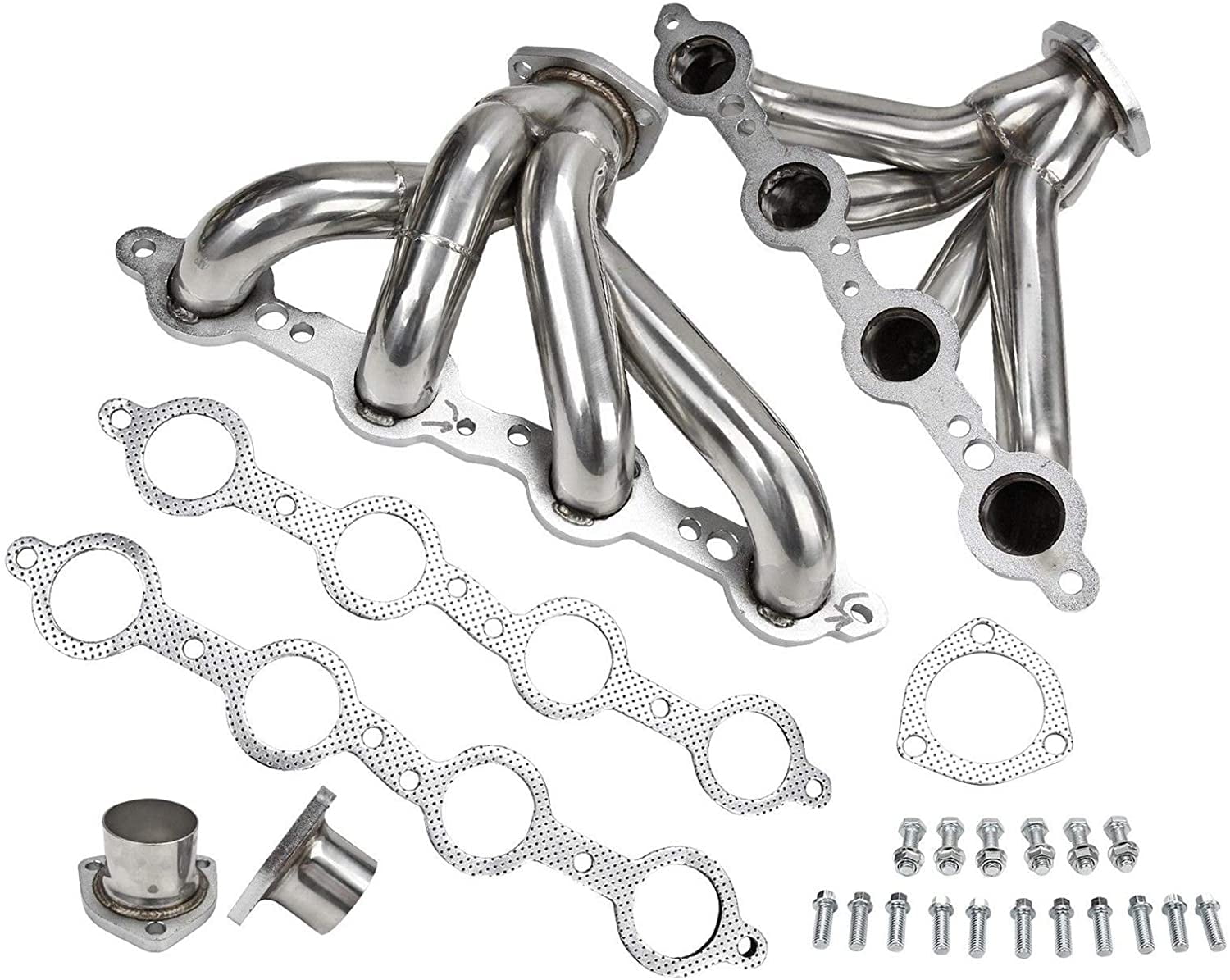 Small Block Chevy Hugger Headers 2.50" Collector Adapter for Block Clearance 