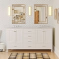 thumbnail image 1 of Horizon 72" Double Bathroom Vanity with White Cabinet and Quartz Top, 1 of 6