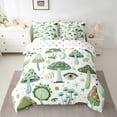thumbnail image 2 of Cute Mushroom 7 Piece Full Comforter Set, Kawaii Leaves Botanical Print Bed in a Bag Bedding Sets, Cartoon Fungus Plant Soft Bed Comforter Sets For Teens, Eyes Moon Sheets Set, 2 of 5