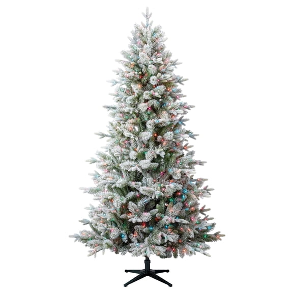 (Open Box) 7' Pre-Lit Duncan Fir Green Artificial Christmas Tree with ...