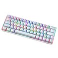 thumbnail image 1 of TFixol Clavier Mécanique Compact Multi-Appareils avec 64 Touches Mode BT & Filaire 18 Effets Rétroéclairés RGB N-key Rollover Interrupteurs Blanc Rouge, 1 of 4