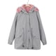 thumbnail image 5 of Abrigo de moda casual chaqueta de algodón chaqueta con capucha de longitud media a larga chaqueta de algodón de pelo de cordero de invierno para mujer, 5 of 5