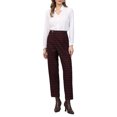 thumbnail image 2 of INSPIRE CHIC Women's Houndstooth Pant for Professional and Stylish Office Look Wear 2XL Red, 2 of 5