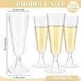 thumbnail image 3 of 150 Pcs Gold Plastic Champagne Flutes - Clear Disposable Crystal Wine Glasses for Wedding Toasting, Party Cocktail Cups, 3 of 13