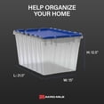 thumbnail image 4 of Akro-Mils KeepBox 12 Gallon Plastic Storage Bin, Stackable Tote with Lid, Clear/Blue, 4 of 11