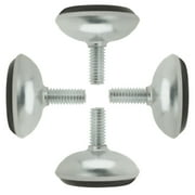 Unique Bargains M6 x 15 x 30mm Furniture Glide Leveling Feet Floor Protector for Stool Leg 4Pcs