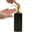 thumbnail image 3 of Unique Bargains 1 Pc Classic Square Soap Pump Dispenser for Laundry Rooms 350ml Black Gold Tone, 3 of 6