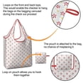 thumbnail image 4 of 5 Pack Foldable Shopping Bag,Red and Yellow Christmas Pattern Reusable Grocery Bags with Pockets,Large Reusable Tote Bags with Handles Waterproof & Lightweight, 4 of 6