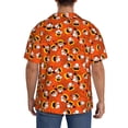 thumbnail image 3 of Xecao Funny corn spider web Men's Casual Short-sleeved Shirt, a button-up collared shirt with a pocket-Small, 3 of 5