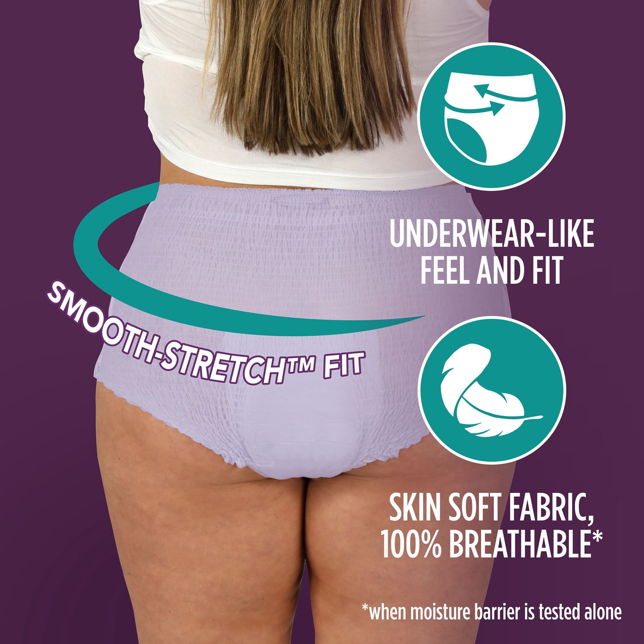 Assurance Women's Overnight Incontinence and Postpartum Underwear, S/M, Ultimate Absorbency, 16 Count
