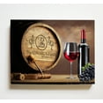 thumbnail image 1 of MuralMax Personalized Napa Valley Wine Barrel Canvas Wall Decor - Milestone Anniversary Gifts For Parents, Grandparents, Newlyweds, Bridal Showers, Office Retirement Parties - Size-20x16, 1 of 6