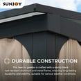 thumbnail image 5 of Sunjoy 10 x 12 ft Wall Mounted Gazebo with Polycarbonate Roof, Black Aluminum & Metal Frame Lean to Gazebo with Curtains and Netting, 5 of 20
