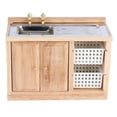 thumbnail image 1 of Muebles en miniatura Fregadero de cocina realista, mini casa de muñecas 1:12 Accesorios de casa de muñecas de madera Muebles de cocina en miniatura para casa de muñecas Tecnología avanzada, 1 of 8