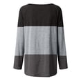 thumbnail image 4 of JURANMO Blouses for Women,Long Sleeve 2024 Autumn Plus Size Hide Belly Tops to Wear with Leggings Casual Tunics Oversized Sweaters Color Block Print Round Neck T Shirt Loose Pullover Sweatshirts, 4 of 5