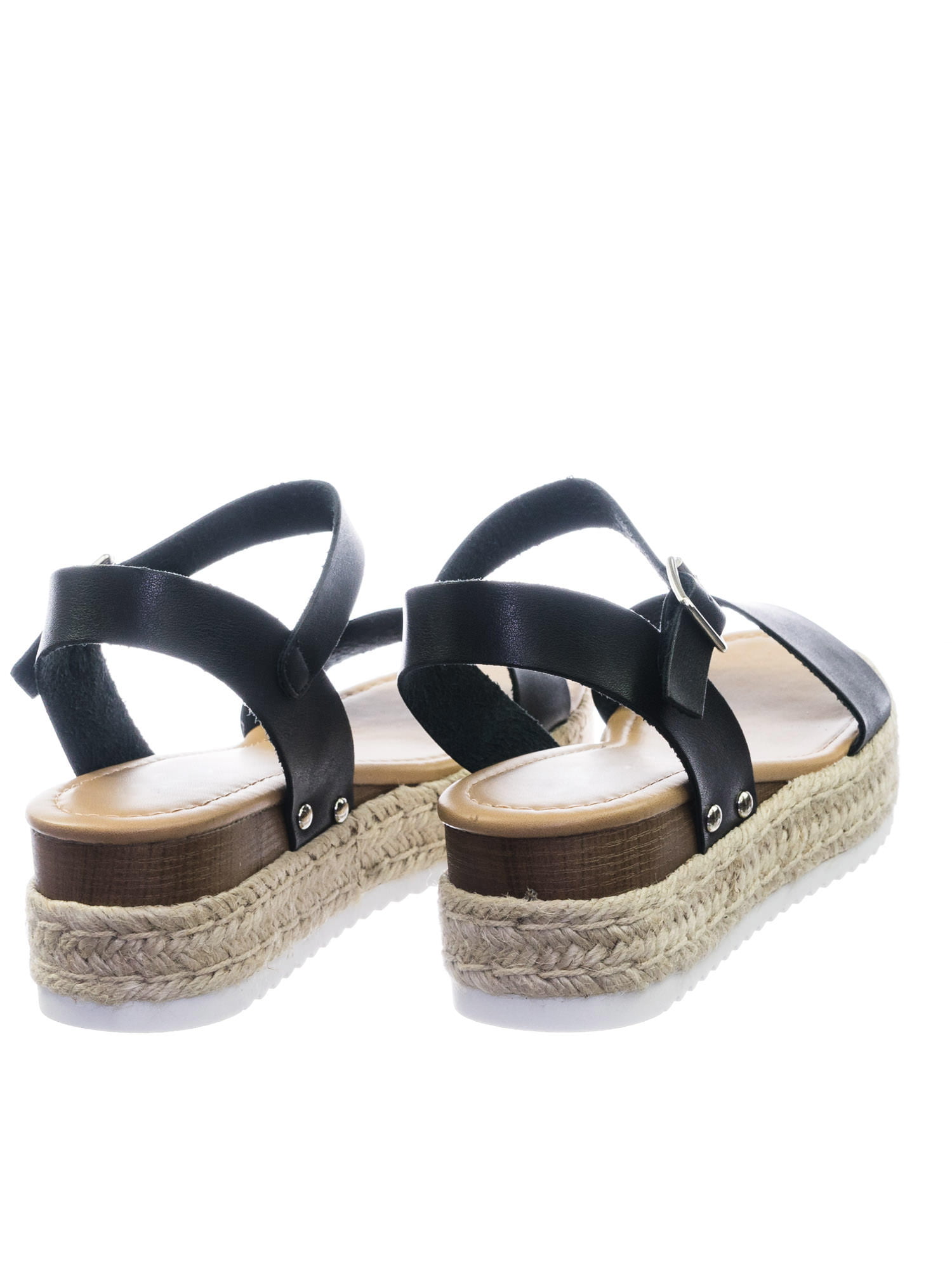 soda clip black womens espadrille flatform sandals
