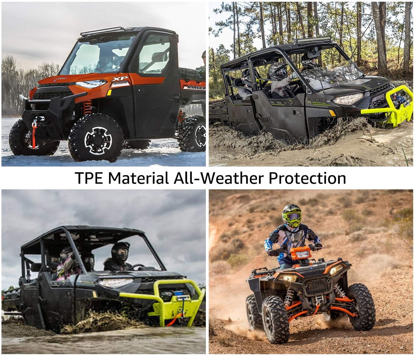 A & UTV PRO Front Floor Mats 2018-2023 Polaris Ranger XP 1000 Crew