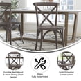 thumbnail image 5 of Emma + Oliver 2-Pack Hand Stained Gray Wash Dark Driftwood X-Back Chair, 5 of 14