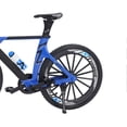 thumbnail image 3 of Racing Bike Model Dual Handlebar Sliding Steering Alloy Finger Racing Bicycle Metal Bike Model Collections Decoration for Kids Black Blue, 3 of 4