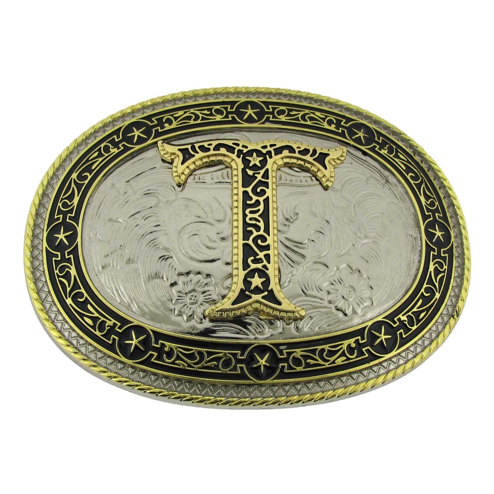 Generic Belt Buckles Initial T Belt Buckle American US Alphabet