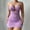 Light Purple, variant on Sexy Chain Sheer Mesh Ruched Bodycon Mini Lingerie Dress With Thong 2 Piece Set Outfits