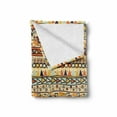 thumbnail image 2 of Prehistoric Soft Flannel Fleece Throw Blanket, Mexican Style Doodles with Triangles Circles Folkloric Geometric Tribal, Cozy Plush for Indoor and Outdoor Use, 50" x 60", Multicolor, by Ambesonne, 2 of 6