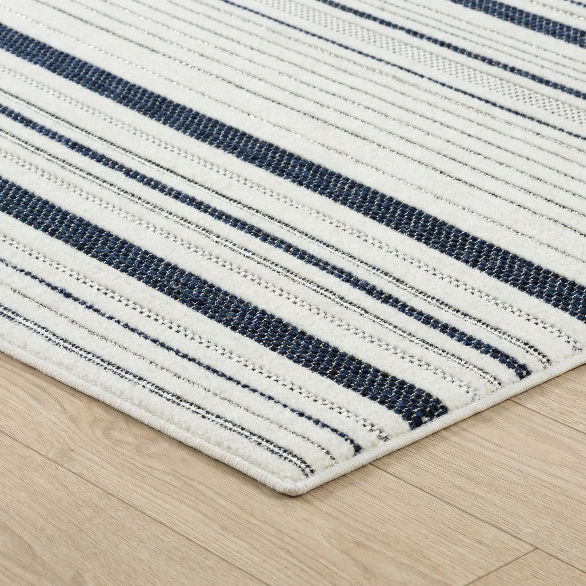 Rug Branch Maise Abstract Indoor Outdoor Area Rug, Cream Blue, Modern - Entryway, Hallway, Bathroom, and Kitchen