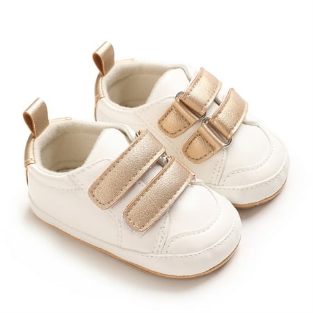 Awevudst Baby Sneaker  Solid/Contrast Color Non-slip Flats First Walking Shoes