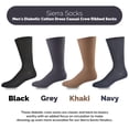 thumbnail image 2 of Sierra Socks Men's Cotton Crew Ribbed Socks, 3 Pair Pack, 2 of 5