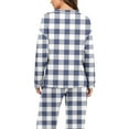 thumbnail image 5 of V-Neck Long Sleeve Pajama Set Women, Buttery Soft Casual Loungewear Two Piece Set, Loose Fit Pants and Top, Cute Printing Pajamas for Women, Mother's Day Gifts | CSEONE,Blue L, 5 of 9
