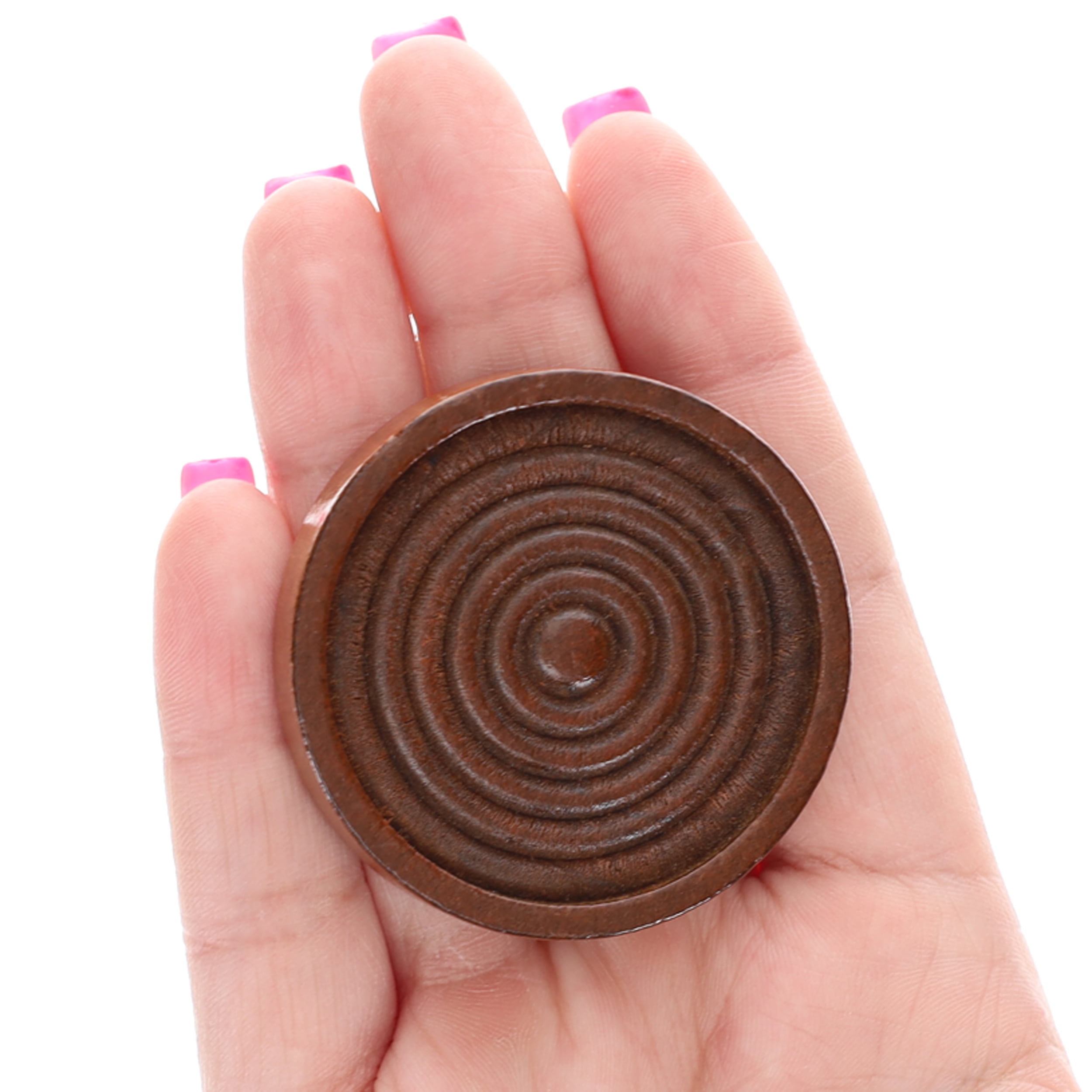 WE Games Wooden Checkers with Stackable Ridges - 2 Inches