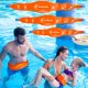 thumbnail image 3 of Juego de 3 cinturones de natación naranjas para niños y adultos, ayuda inflable para entrenamiento de natación con hebilla de seguridad ajustable, flotador de piscina portátil, cinturón de flotabilidad para deportes acuáticos ER, 3 of 4