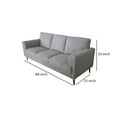 thumbnail image 5 of Benjara Sofa with Fabric Upholstery and Sleek Metal Legs, Gray, 5 of 5