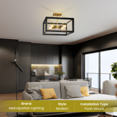 thumbnail image 3 of Metropolitan 4-Light Semi-Flush Mount in Sand Black with Gold Accents, 3 of 7