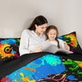 thumbnail image 5 of Castle Fairy Abstract Motocross Queen Comforter Set,Extreme Sport Bedding Comforter Set, 5 of 8