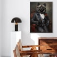 thumbnail image 5 of Hudo Keeshond Painting Gentleman Style on Canvas, Keeshond Vintage Costume Style Animals Posters For Home Decorations, Living Room, Bathroom Decor, 5 of 5