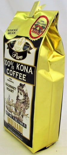 Mulvadi 100% Kona Coffee Whole Bean 7 Ounce