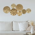 thumbnail image 4 of Pawsdot 7 Pieces Round Wall Decor Golden Disc Metal Wall Decoration for Party Decor, 4 of 5