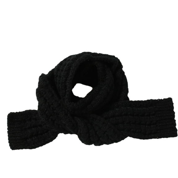 Toddler Scarf Boys Girls, Swacort Kids Winter Warm Knitted Scarves Wrap Neck Warmer - black
