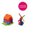thumbnail image 5 of Bloques de construcción para bebés entrelazados Edushape Magic Brix, 72 piezas de bloques para niños pequeños, ladrillos entrelazados en almacenamiento reutilizable, bloques apilables para niños de 3, 5 of 5