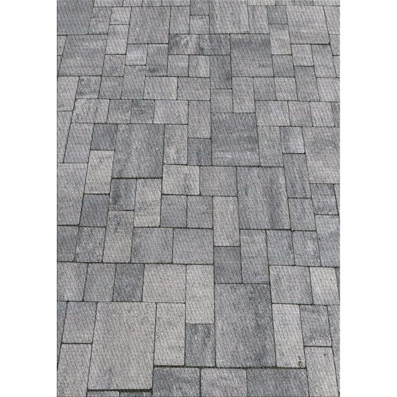 Ahgly Company Indoor Rectangle Patterned Silver Gray Novelty Area Rugs, 5' x 8'