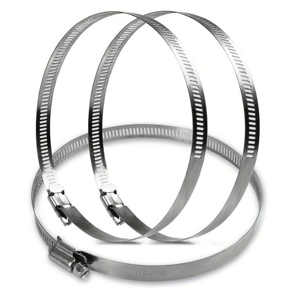 stainless steel adjustable hose clamps (141-165 mm ) ,Fuel line clamps for plumbing automotive and mechanical applications Hose Clamps, pack of 3