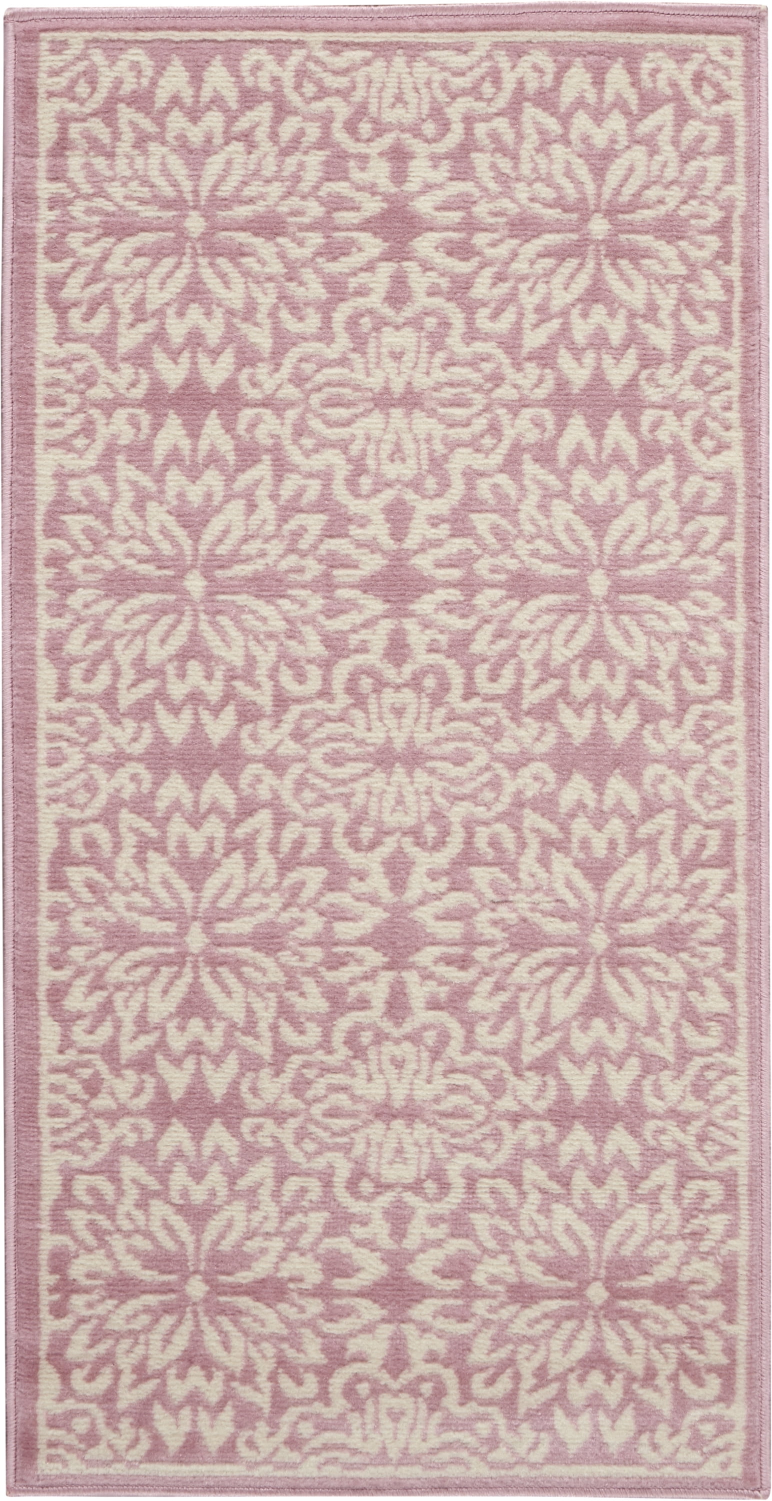 Nourison Bliss Modern Floral Ivory/Pink 2' x 4' Area Rug, (2' x 4')