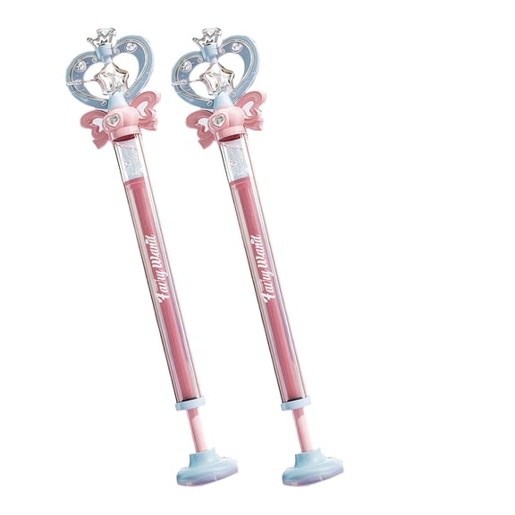 Zlinib 2 Pcs Magic Wand Water Squirter,Spinning Fairy Water Blaster & Pull-Out Spray Toy for Summer Beach Pool Party Outdoor Games