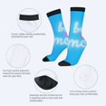 thumbnail image 3 of Four Seasons Universal Socks - 2 Pairs of Trendy Unisex Socks with Bright Blue Gradient Cursive ' boy ' Design & Hearts, 3 of 5