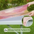 thumbnail image 6 of Pink Gold Wave Marble Pattern Square Fitted Tablecloth with Elastic Edge,Square Table Cover,Washable Elastic Table Cover for Home Kitchen Party Decor 34"x34", 6 of 6