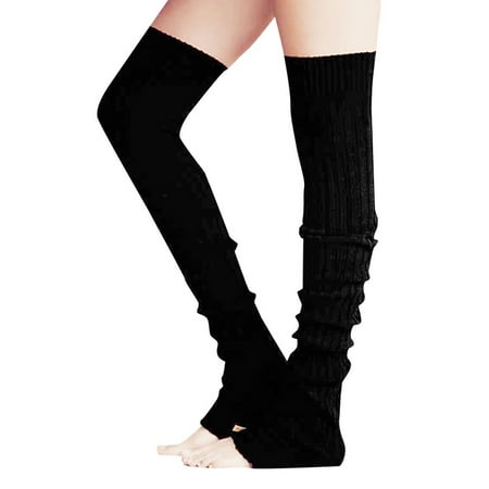 

1pair Women Striped Thigh High Soft Crochet Leg Warmer Stretchy Boot Socks Gift