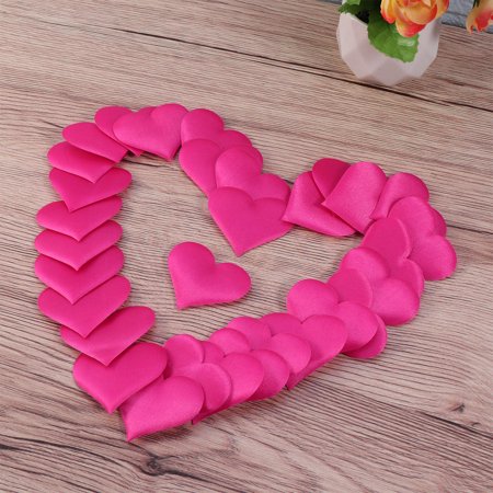 COSMOBETTY 50 Pcs Bridal Shower Confetti for Tables Shaped Petals in Rosy Red Color